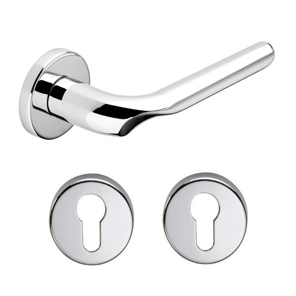 Дверна ручка DND by Martinelli CHOP з накладкою під циліндр хром