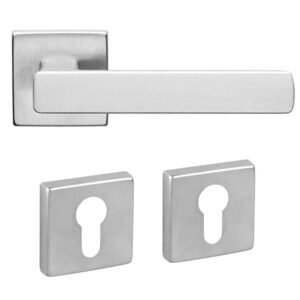 Дверна ручка DND by Martinelli FOLD 02 з накладкою під циліндр матовий хром