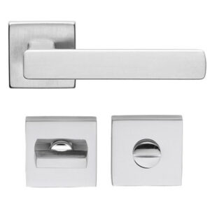 Дверна ручка DND by Martinelli FOLD 02 з накладкою WC матовий хром