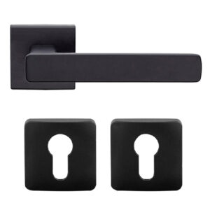 Дверна ручка DND by Martinelli FOLD 02 з накладкою під циліндр чорний