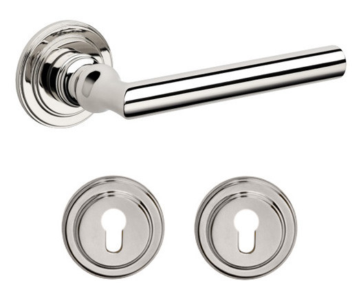 Дверна ручка DND by Martinelli ISABELLA з накладкою під циліндр полірований нікель