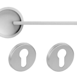 Дверна ручка DND by Martinelli TIMELESS з накладкою під циліндр срібло