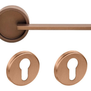 Дверна ручка DND by Martinelli TIMELESS з накладкою під циліндр бронза