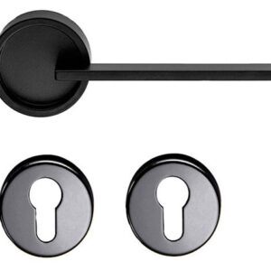 Дверна ручка DND by Martinelli TIMELESS з накладкою під циліндр чорний