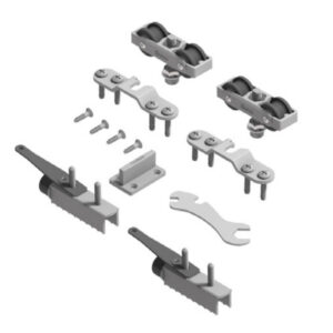 Комплект роликів Saheco на одну стулку з двома фіксаторами