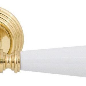 Ручка дверна Fimet Michelle полірована латунь / біла порцеляна (Італія)