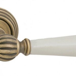 Ручка дверна Fimet Michelle матова бронза / біла порцеляна (Італія)