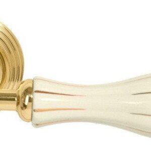 Ручка дверна Fimet Lady 148-269 полірована латунь / слонова кістка золота смужка (Італія)