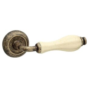 Ручка дверей Fimet Lady 148-231C антична бронза / бежевий порцеляна (Італія)