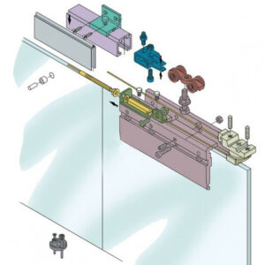 Розсувна система для скла Koblenz 1750/2 80/120 кг на 2 двері