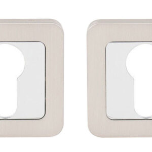 Накладка під циліндр Safita PZ R40 MSN/CP матовий сатин/хром