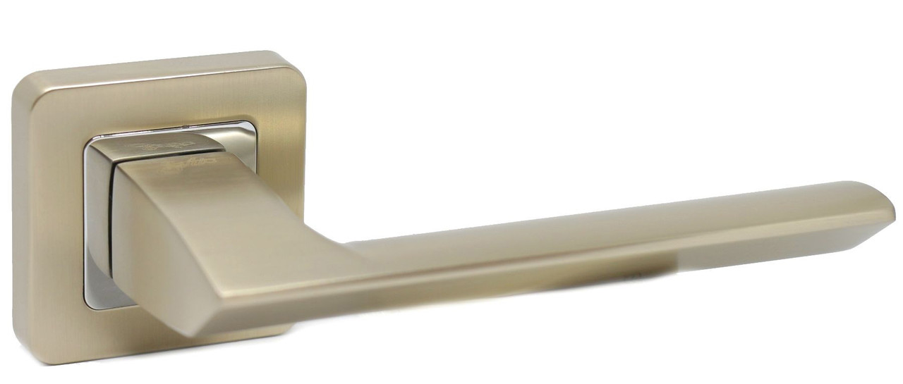 Дверна ручка Safita 150 R40 MSN/CP матовий сатин/хром