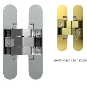 Прихована петля Anselmi 516 (AN 142 3D) полірована латунь 37 (Італія)