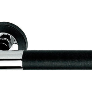 Ручка дверна Linea Cali Karina 102 чорний глянцевий/матовий хром (Італія)