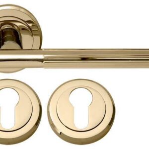 Дверна ручка RDA Milano 5250 з накладками під ключ, титанове золото (Китай)