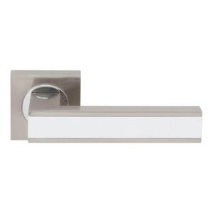 Ручка дверна для вхідних дверей RDA Bormio хром/білий (Китай)