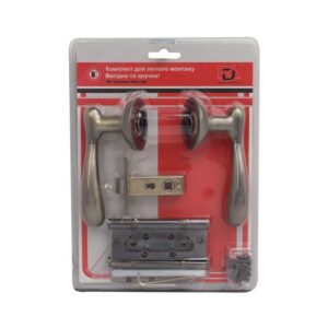 Комплект для міжкімнатних дверей RDA Imola засувка 6-45 + 2 петлі матова антична латунь (в блістері) (Китай)