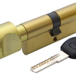 Циліндр дверний RDA 30/30 мм лаз. 60 мм 5 кл. кругл.пов. латунь