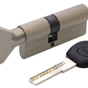 Циліндр дверний RDA 30/40 мм лаз. 70 мм 5 кл. кругл.поворот. матовий нікель