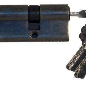 Циліндр дверний RDA 35/30 мм лаз. 65 мм 5 кл. кругл.почин. антична латунь