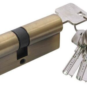 Циліндр дверний RDA 40/50 мм лаз. 90 мм 5 кл антична латунь