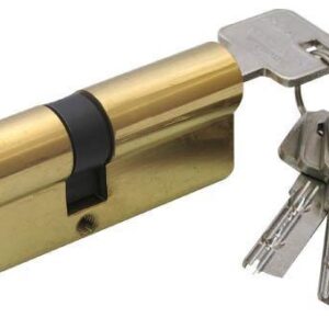 Циліндр дверний RDA 40/40 мм лаз. 80 мм 5 кл латунь