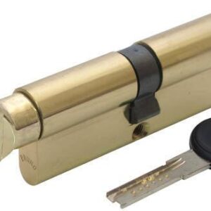 Циліндр дверної Вгипо Security 40/40мм лаз. 80мм 5кл плоск. повор. латунь