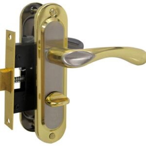 Механізм WC з ручкою на планці BRUNO 910K6 WC 50мм матовий нікель /золото