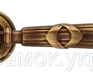 Дверна ручка з накладкою WC MARIANI IMPERO матова бронза