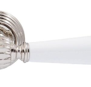 Ручка дверна Fimet Michelle нікель / білий фарфор (Італія)