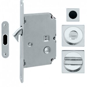 Ручка для розсувних дверей Fimet 3667R+LOCK+MQ матовий хром (Італія)