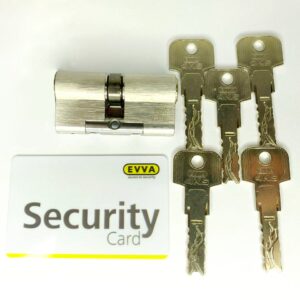 Циліндровий механізм EVVA 4KS ключ-ключ (Австрія) 5, 172 мм 86x86, Нікель