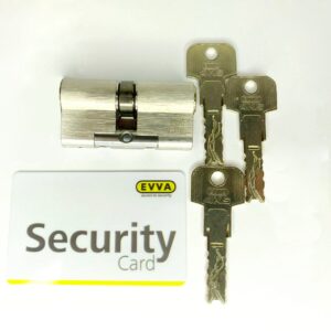 Циліндровий механізм EVVA 4KS ключ-ключ (Австрія) 3, 162 мм 81x81, Нікель