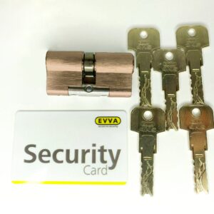 Циліндровий механізм EVVA 4KS ключ-ключ (Австрія) 5, 122 мм 56x66, Бронза