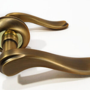 Ручка дверна на розетці Fuaro GRAZIA RM AB/GP-7 бронза/золото (Китай)