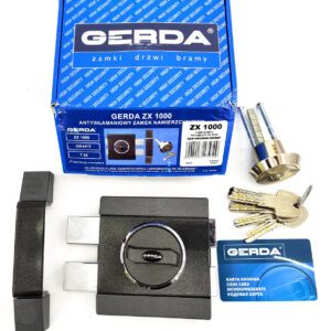 Замок накладний Gerda Tytan ZX1000 графіт (Польща)