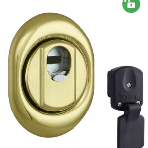 Броненакладка DISEC *MAGNETIC 4G 4G2MB DIN OVAL 25 мм латунь pvd (Італія)