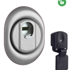 Броненакладка DISEC MAGNETIC 4G 4G2MB DIN OVAL 25 мм нержавіюча сталь матова (Італія)