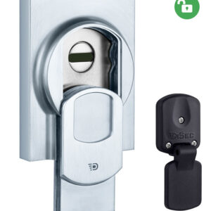 Броненакладка DISEC MAGNETIC 4G MG3551Q SQUARE 25мм хром матовий (Італія)