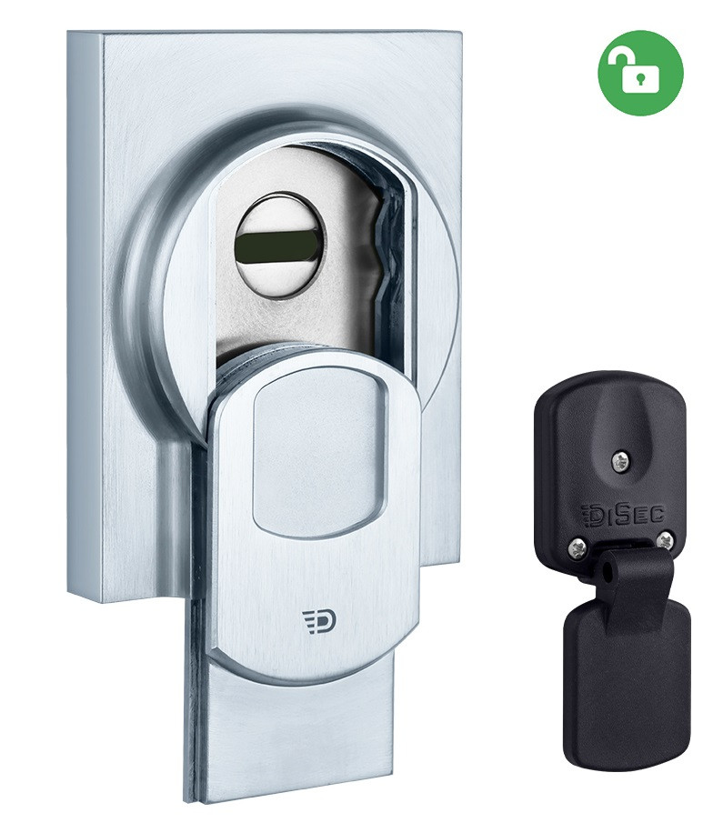 Броненакладка DISEC MAGNETIC 4G MG3551Q SQUARE 25мм хром матовий (Італія)