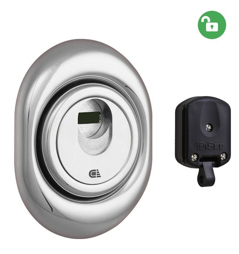 Броненакладка DiSec MAGNETIC 3G2FM 3 кл. 25мм хром полірований (Італія)