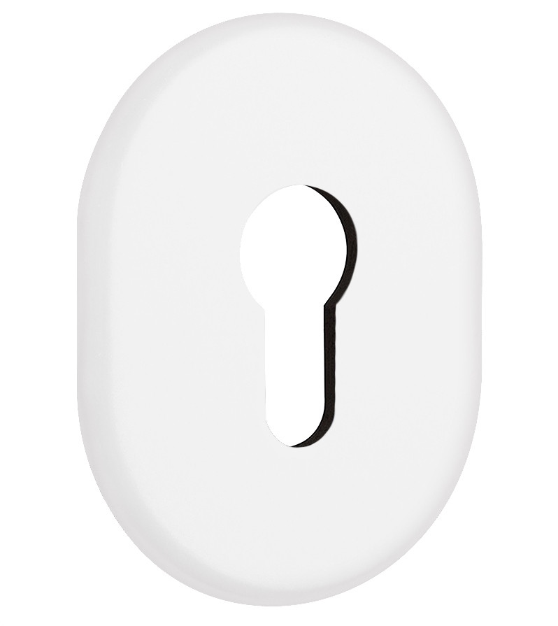 Накладка під циліндр DiSec KT036 OVAL біла фарба (Італія)