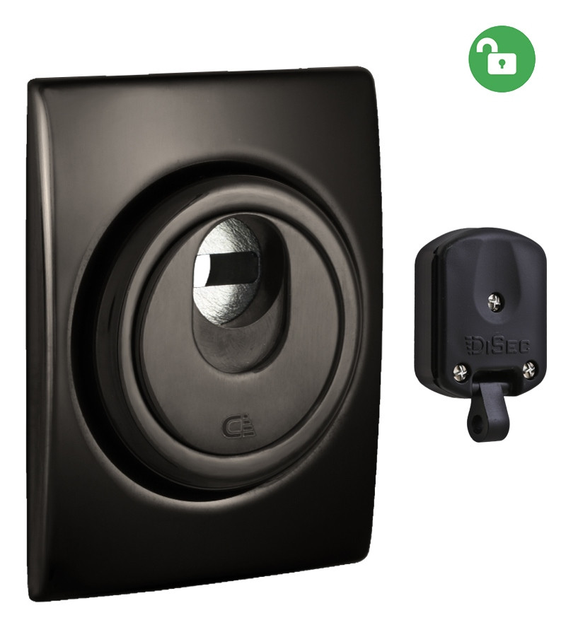 Броненакладка DISEC MAGNETIC 3G2WB 25 мм 3кл. хром чорний (Італія)