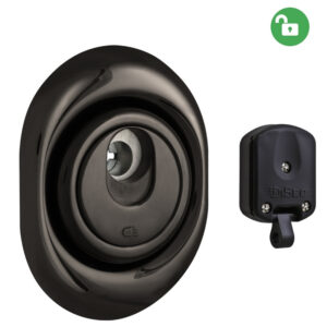 Броненакладка DISEC MAGNETIC OMEGA 3G8FM 20 мм хром чорний (Італія)