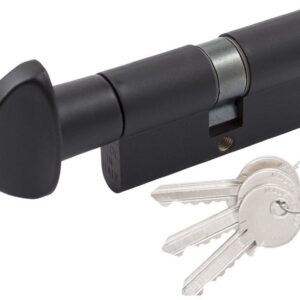 Циліндр Cortellezzi Primo 117F ключ/тумблер чорний (Італія) 80 мм 45x35Т