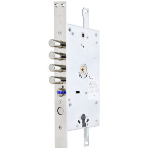 Замок врізний MUL-T-LOCK 3-WAY OMEGA +DIN OFMPB30328L/blue insert BS65 мм 85 мм VIP CONTROL/3in1 (Ізраїль)