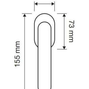 Ручка віконна Linea Cali Marina ліва матова бронза (Італія)