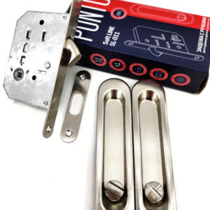 Засувка з ручками для розсувних дверей PUNTO Soft LINE SL-011 SN