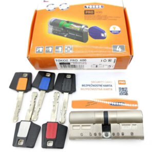 Циліндр для замка Tokoz Pro 400 ключ/ключ нікель матовий (Чехія) 83 мм 30х53 Hard