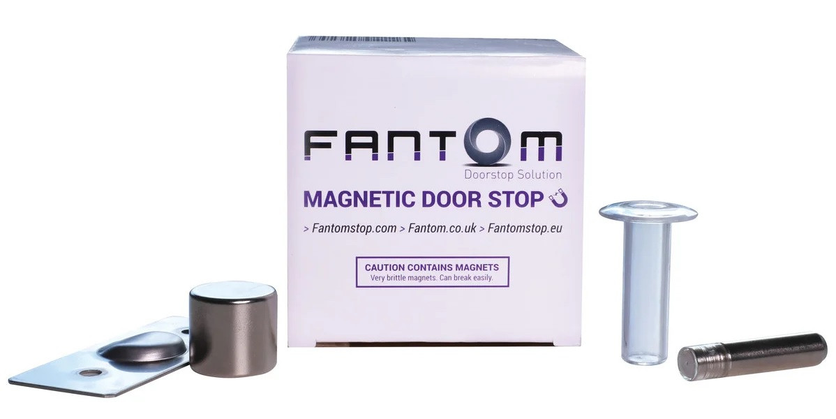 Стопор дверної підлоговий магнітний Fantom Premium прозорий (Австралія)